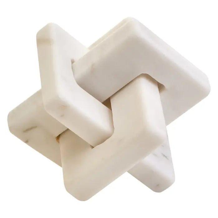 Tides Design Nason White Marble Knot Sculpture