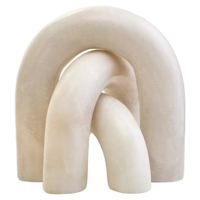 Tides Design Nason White Marble Arch Decor Sculpture