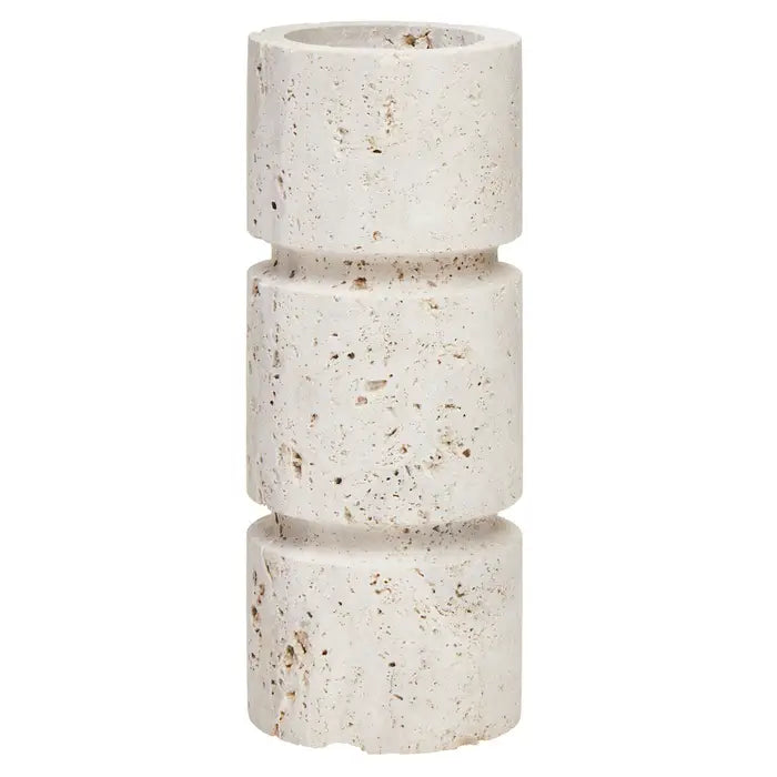 Tides Design Tibor Travertine Candle Holders 2 Sizes Available