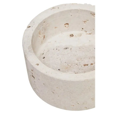 Tides Design Tibor Travertine Round Trinket Box