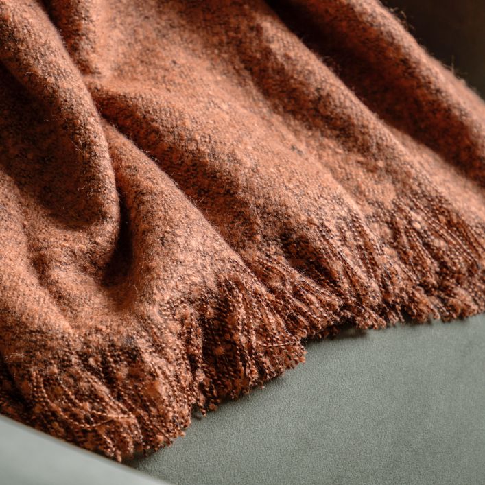 Melange Acrylic Throw Rust