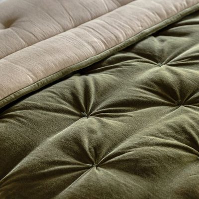 Opulent Velvet Bedspread Green