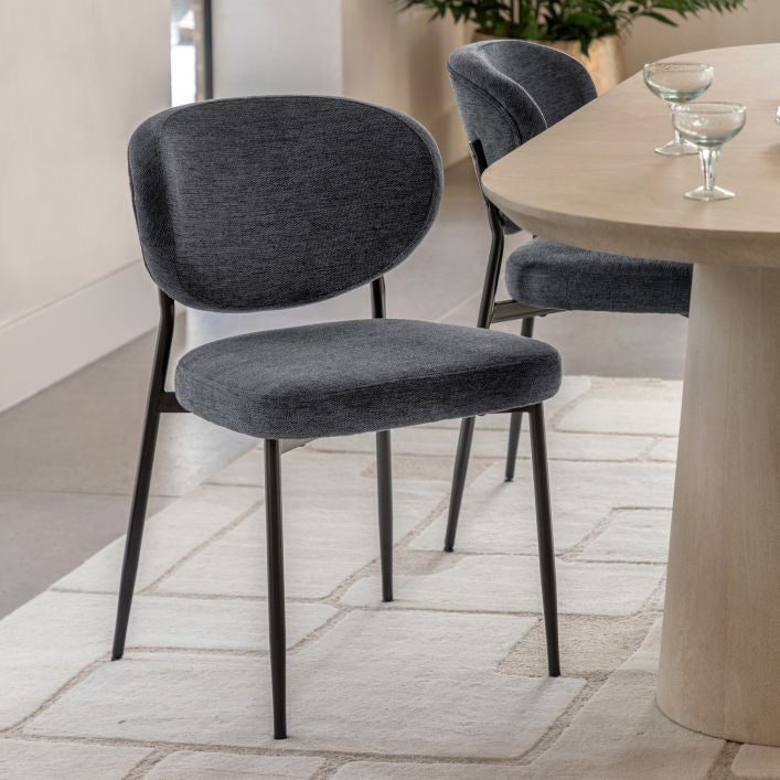 Pair Oppo Dining Chair Charcoal