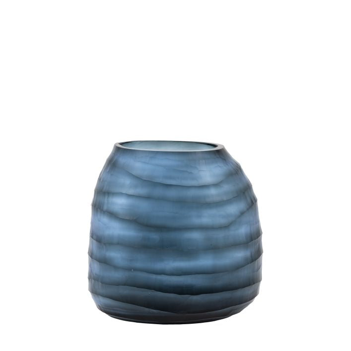 Ink Sintra Handblown Carved Glass Vase (2 sizes available)