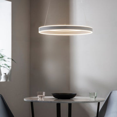 Gen Pendant Light-Matt Chrome Frosted