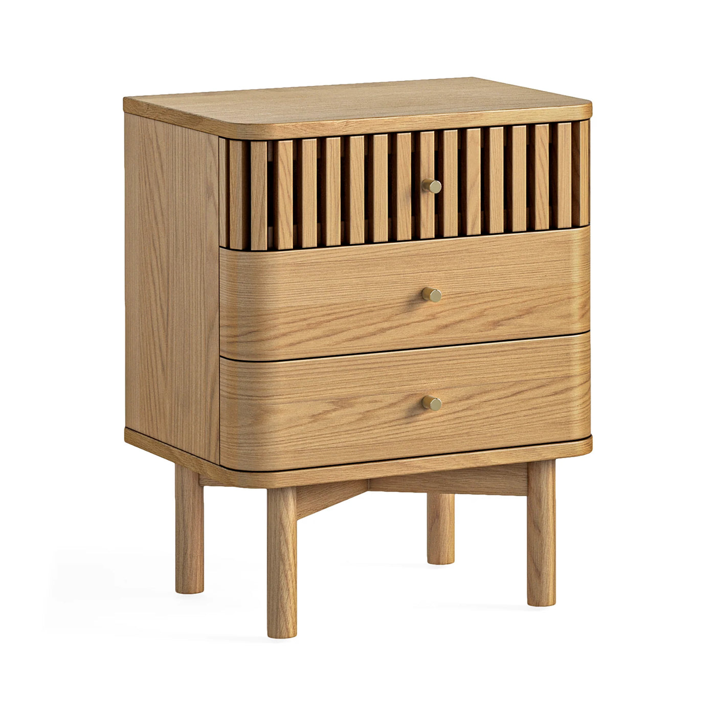 Soho Natural 3 Drawer Bedside Table