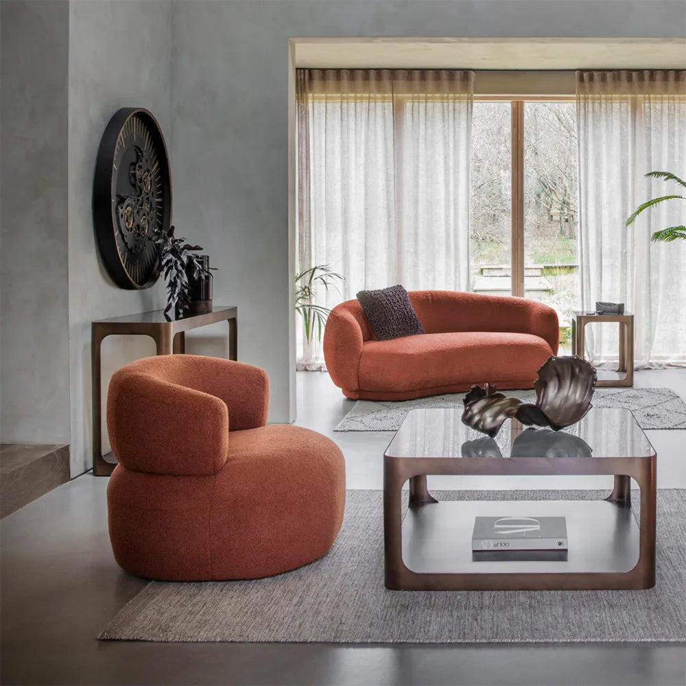 Thorpe Metal and Glass Console Table