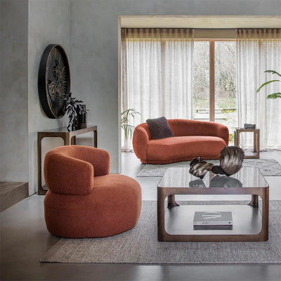 Thorpe Metal and Glass Console Table