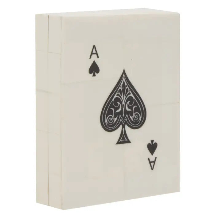 Games Cream and Black Card Box with Playing Cards