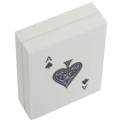 Games Cream and Black Card Box with Playing Cards