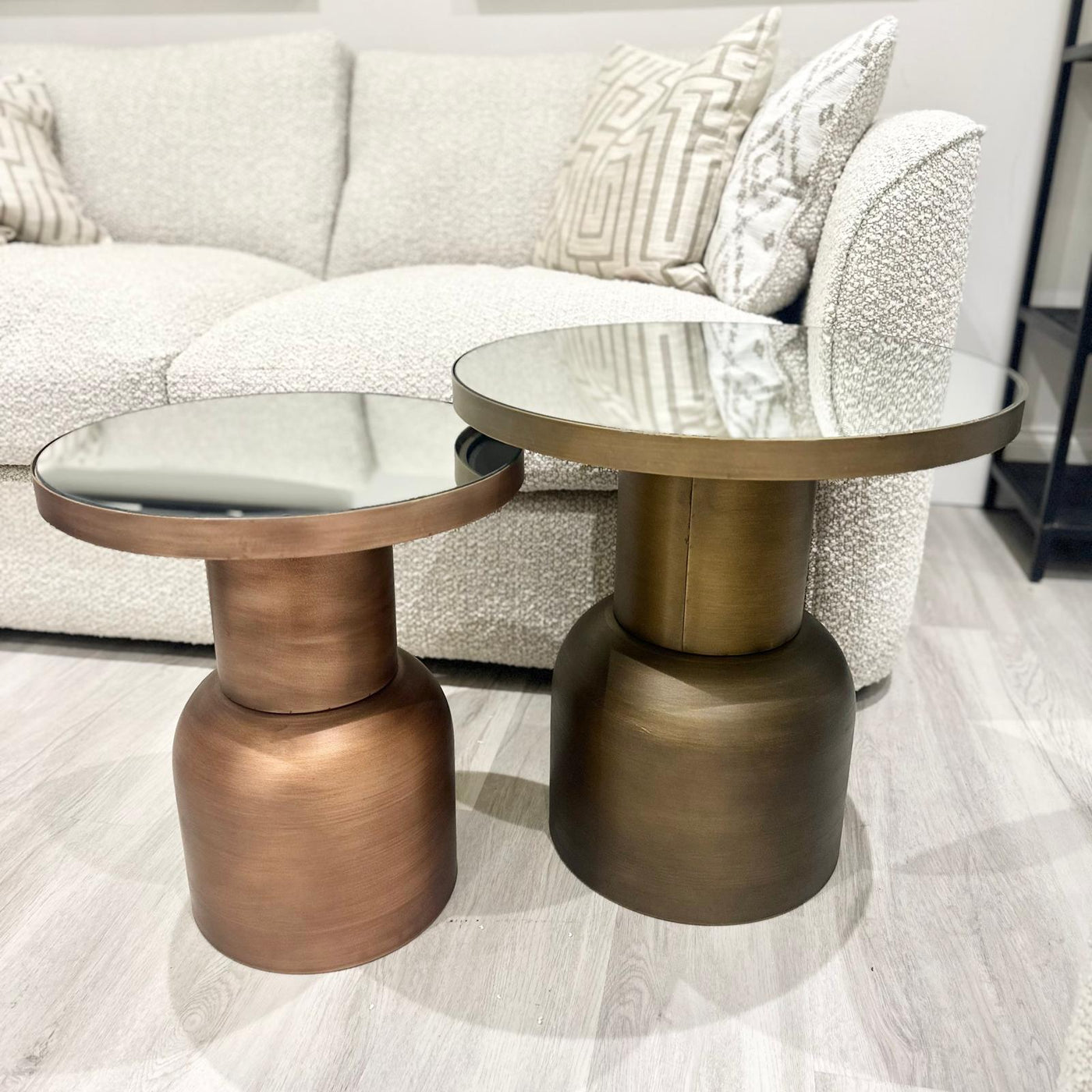 Round Brass Side Table (Large)