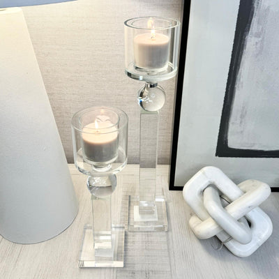Crystal Glass Ball Candle Holder (2 Sizes Available)
