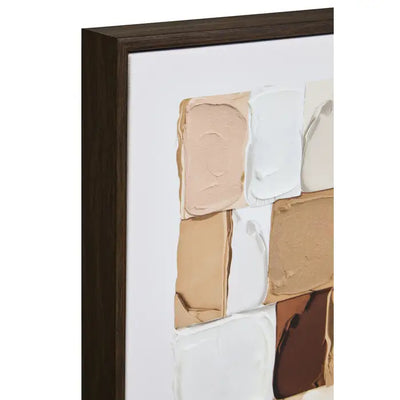 Textured Wall Art in Neutral Tones | Modern Abstract Square Canvas