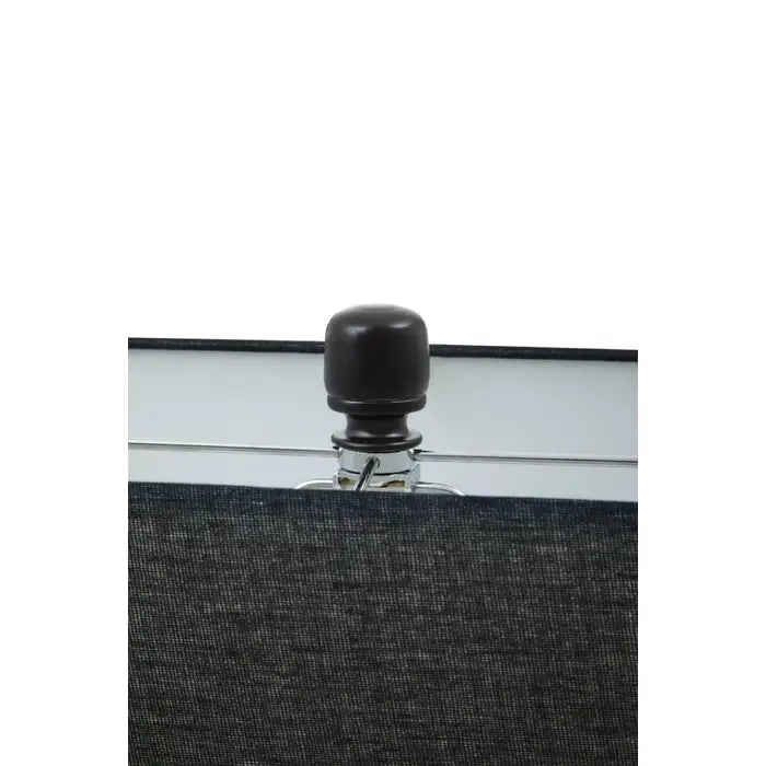 Black and White Marble Table Lamp | Modern Rectangular Design with Black Shade