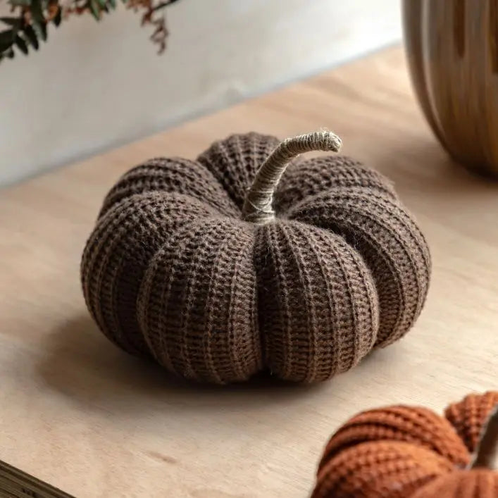 Autumn Knitted Pumpkin Brown