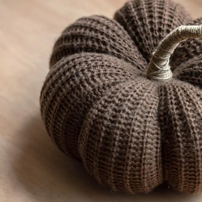 Autumn Knitted Pumpkin Brown