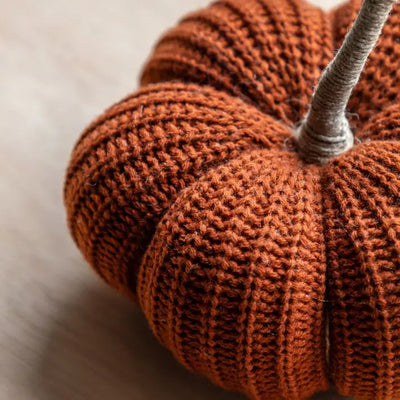 Autumn Knitted Pumpkin Rust