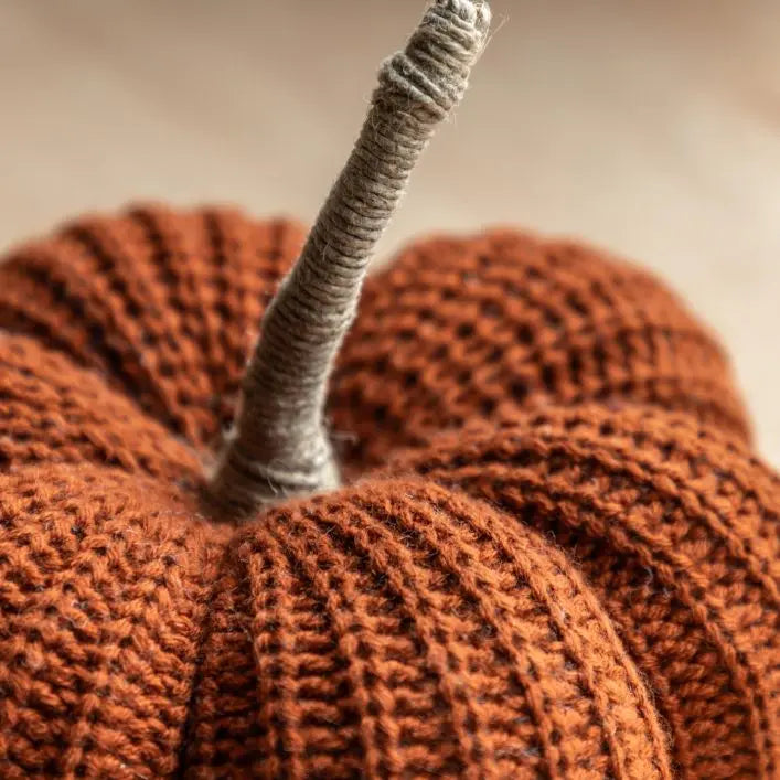 Autumn Knitted Pumpkin Rust