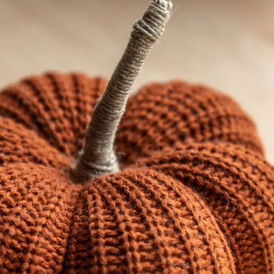 Autumn Knitted Pumpkin Rust
