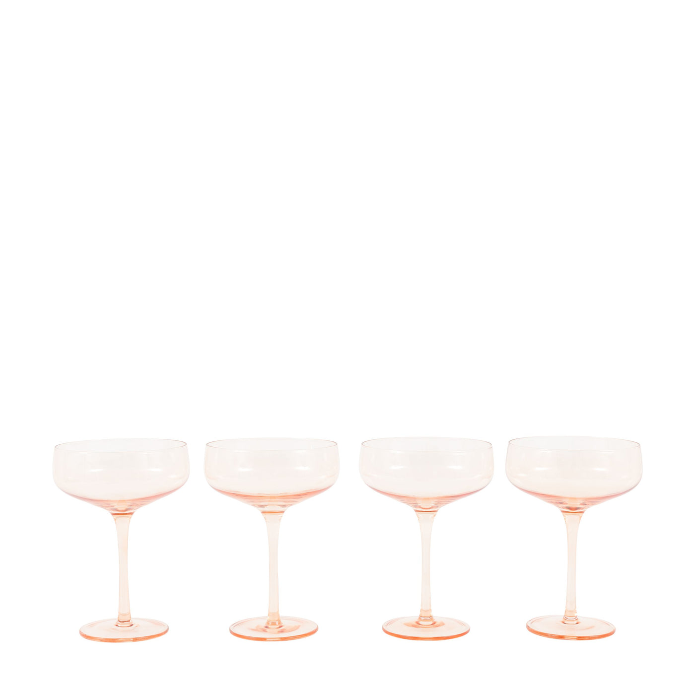 Set of 4 Coupe Glass Amber