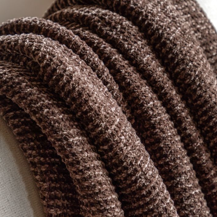 Luxe Chunky Chenille Throw Chocolate