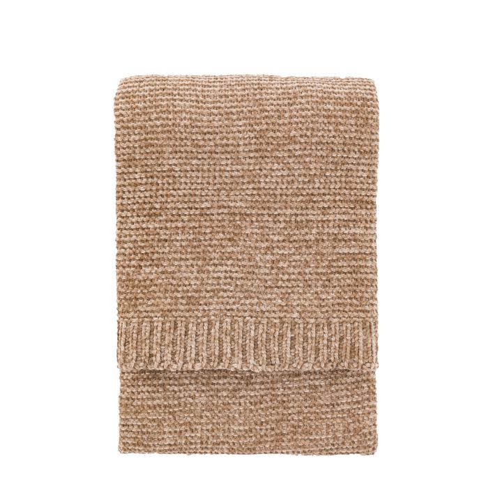 Luxe Chunky Chenille Throw Taupe