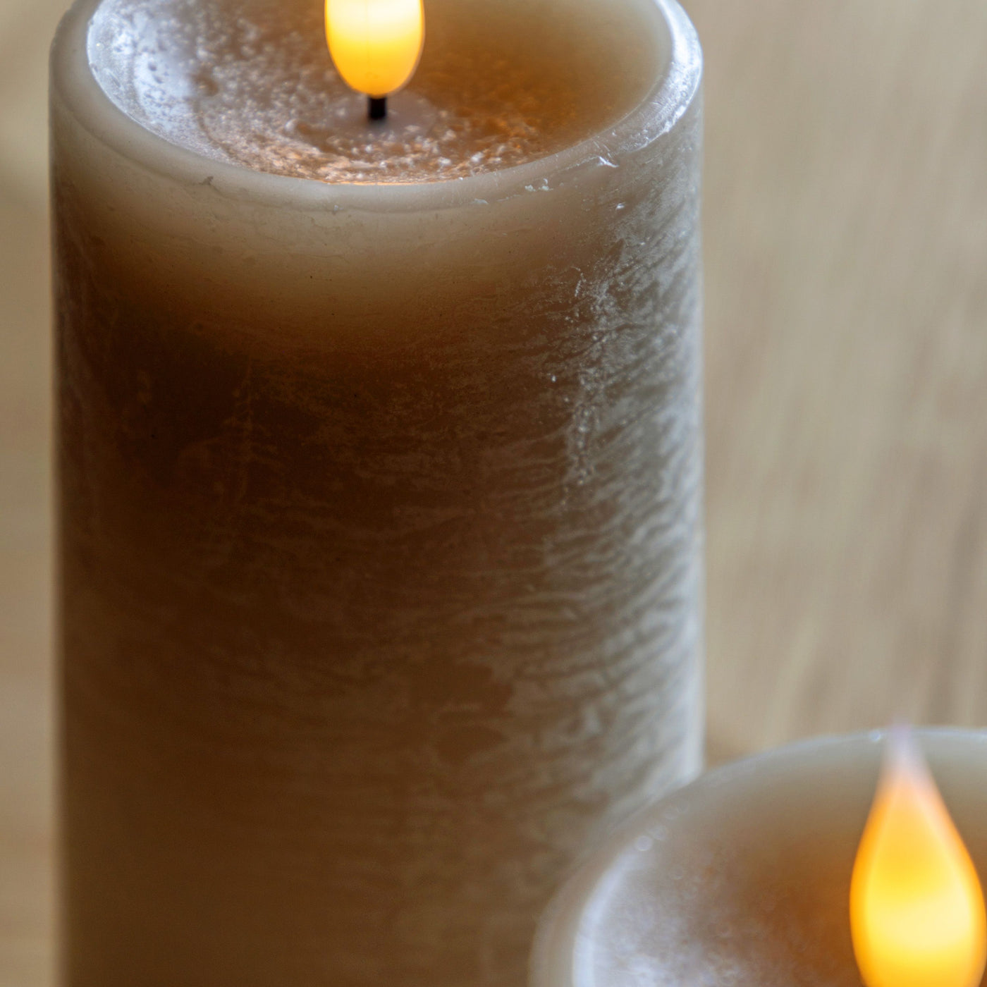 LED 1 Wick Candle 3 pack Warm Grey
