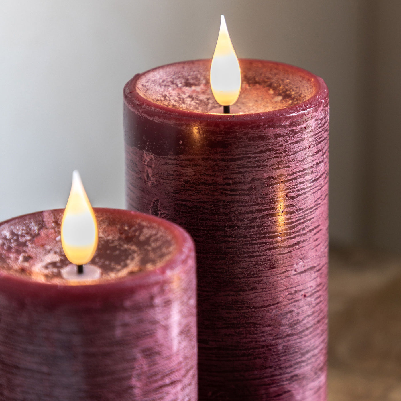LED 1 Wick Candle 3 pack Oxblood