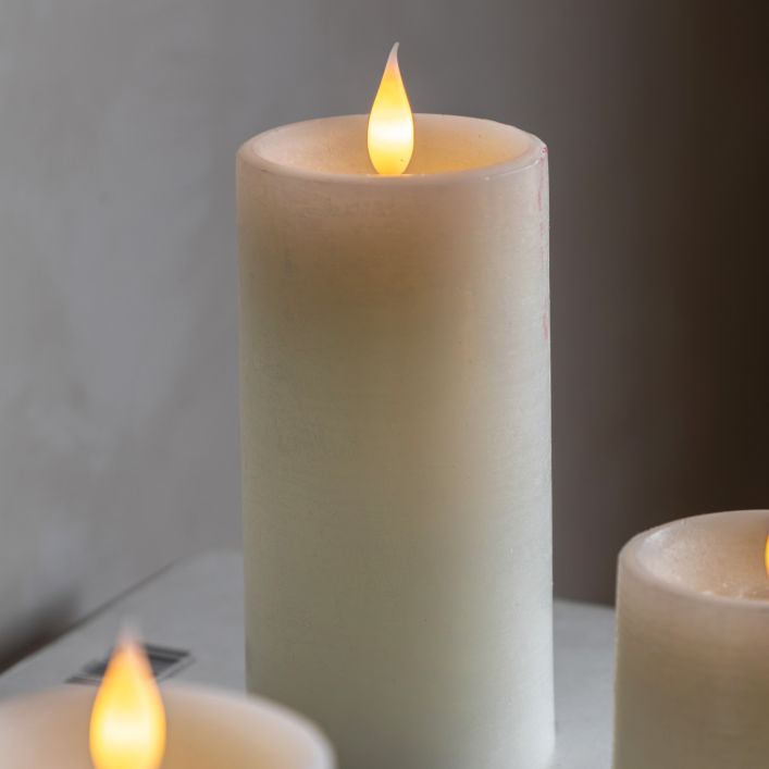 LED 1 Wick Candle 3 pack Ivory