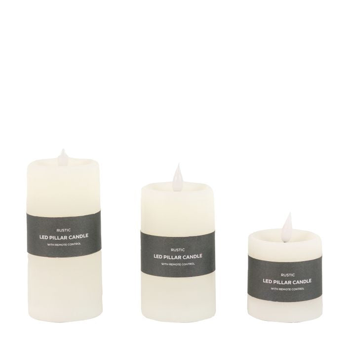 LED 1 Wick Candle 3 pack Ivory