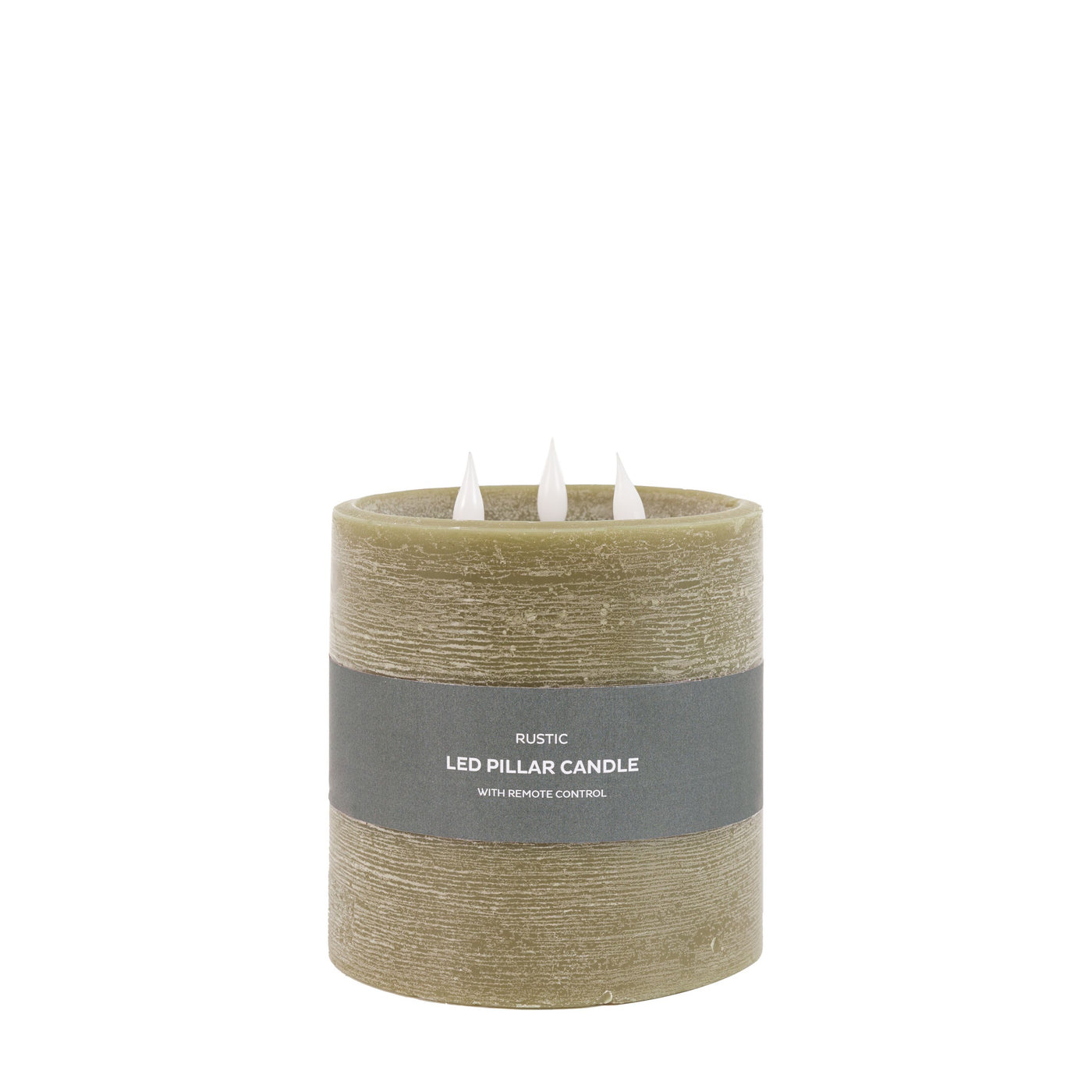 LED 3 Wick Candle Olive