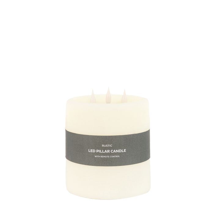 LED 3 Wick Candle Ivory