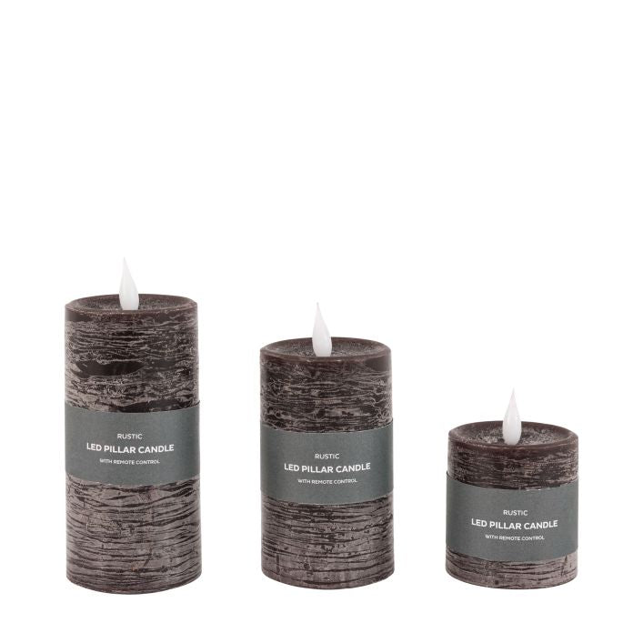 LED 1 Wick Candle 3 pack Mocha