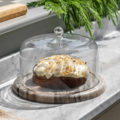 Cake Dome Beige Marble