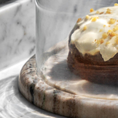 Cake Dome Beige Marble
