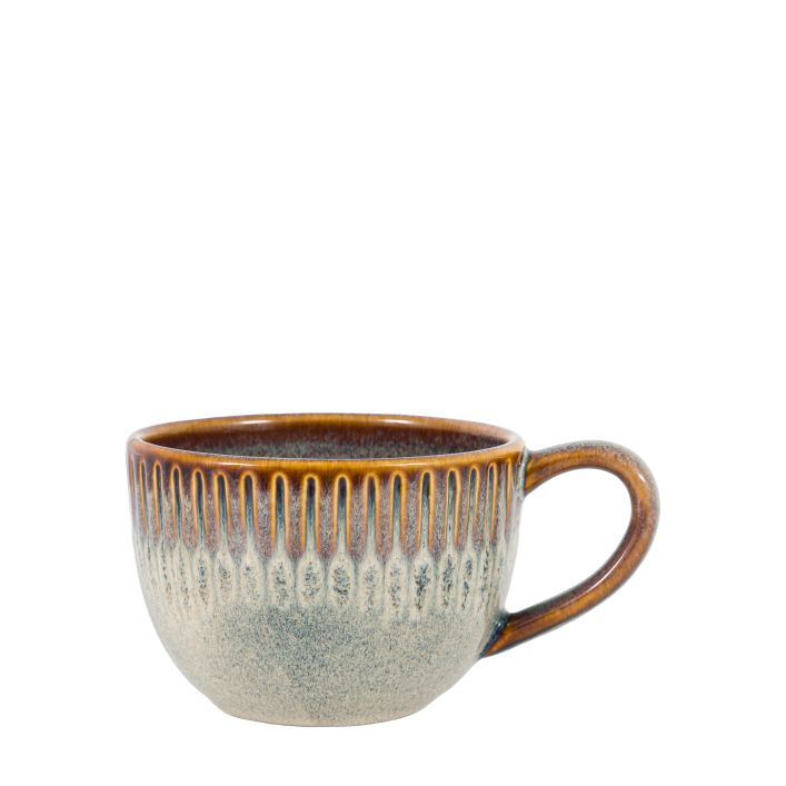 Set of 4 Organic Ridged Mug