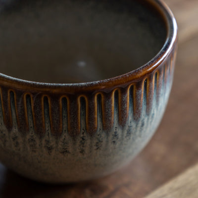 Set of 4 Organic Ridged Mug