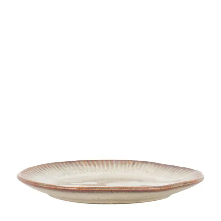 Set of 4 Organic Ridged Side Plate Stone