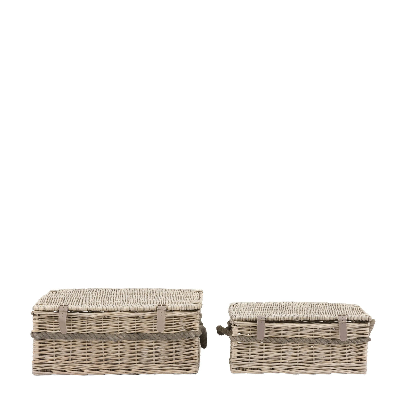 Rivra Lidded Baskets Natural Set of 2