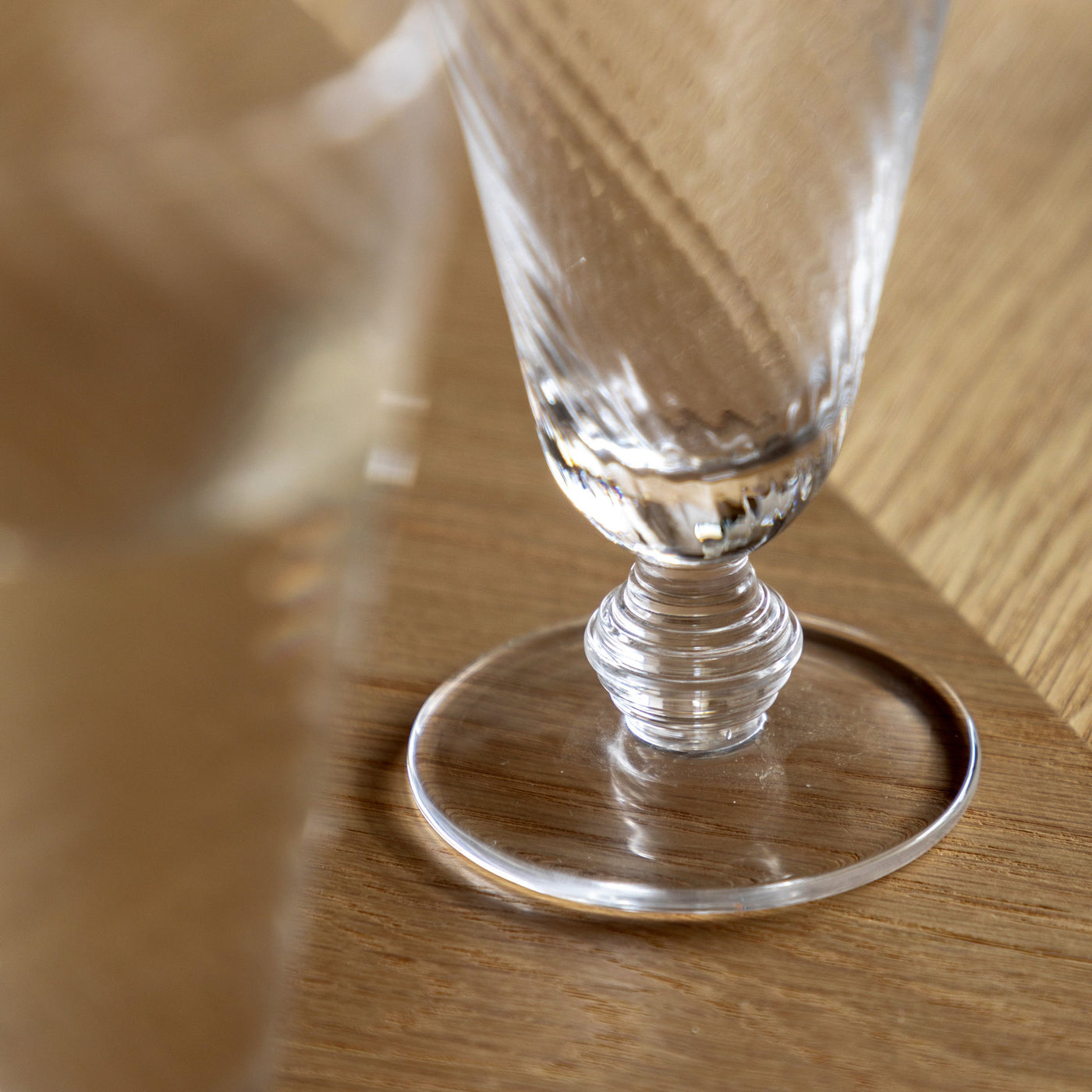 Set of 4 Swirl Flute Glass Clear