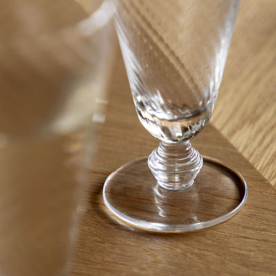 Set of 4 Swirl Flute Glass Clear