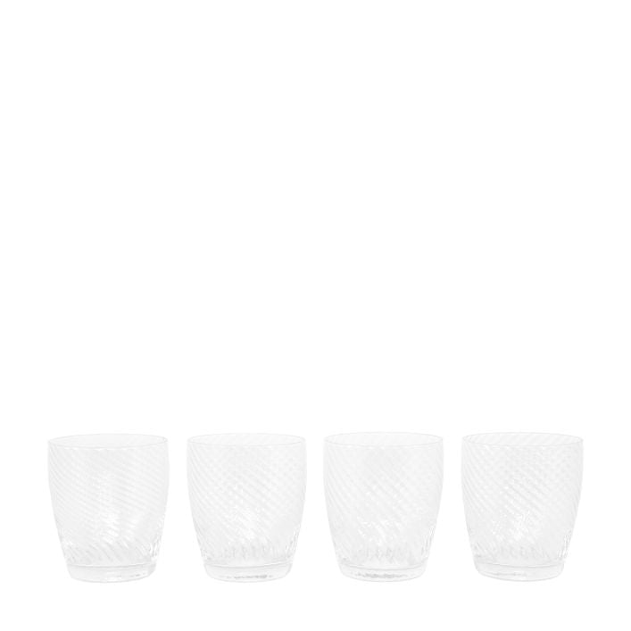 Set of 4 Swirl Tumbler Glass