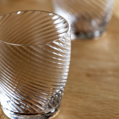 Set of 4 Swirl Tumbler Glass