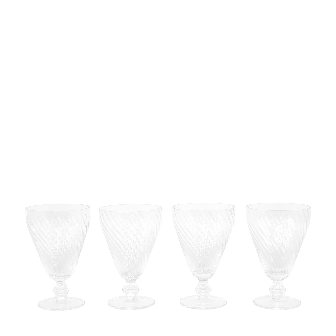 Set of 4 Swirl Wine Glass
