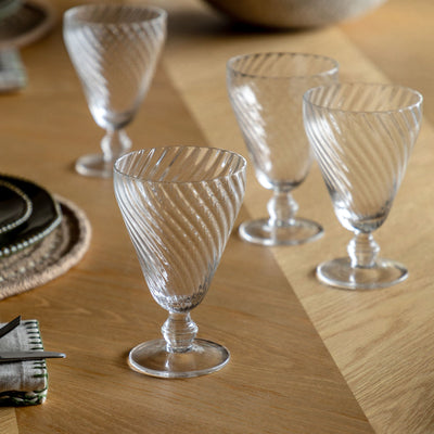 Set of 4 Swirl Wine Glass