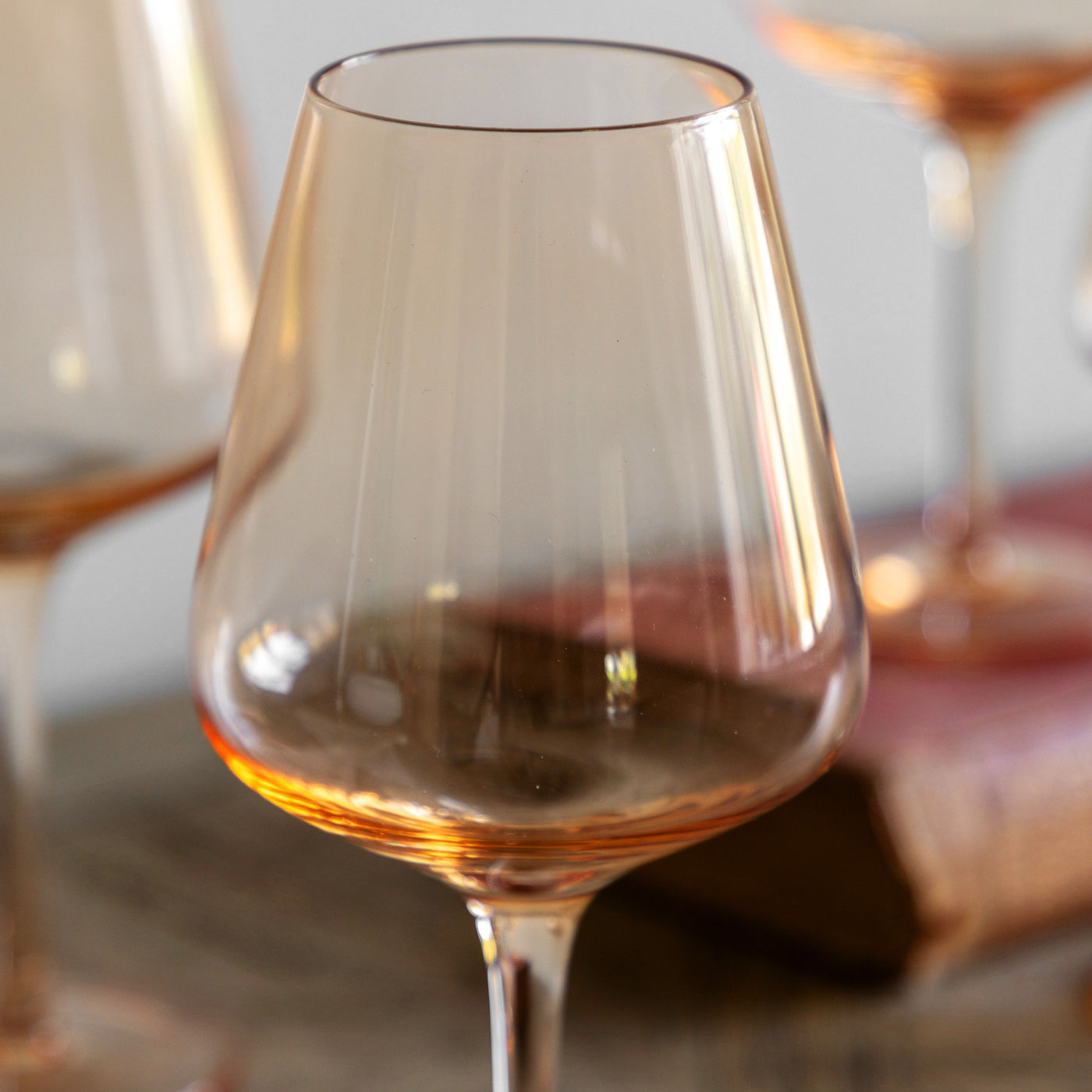 Set of 4 Wine Glass Amber