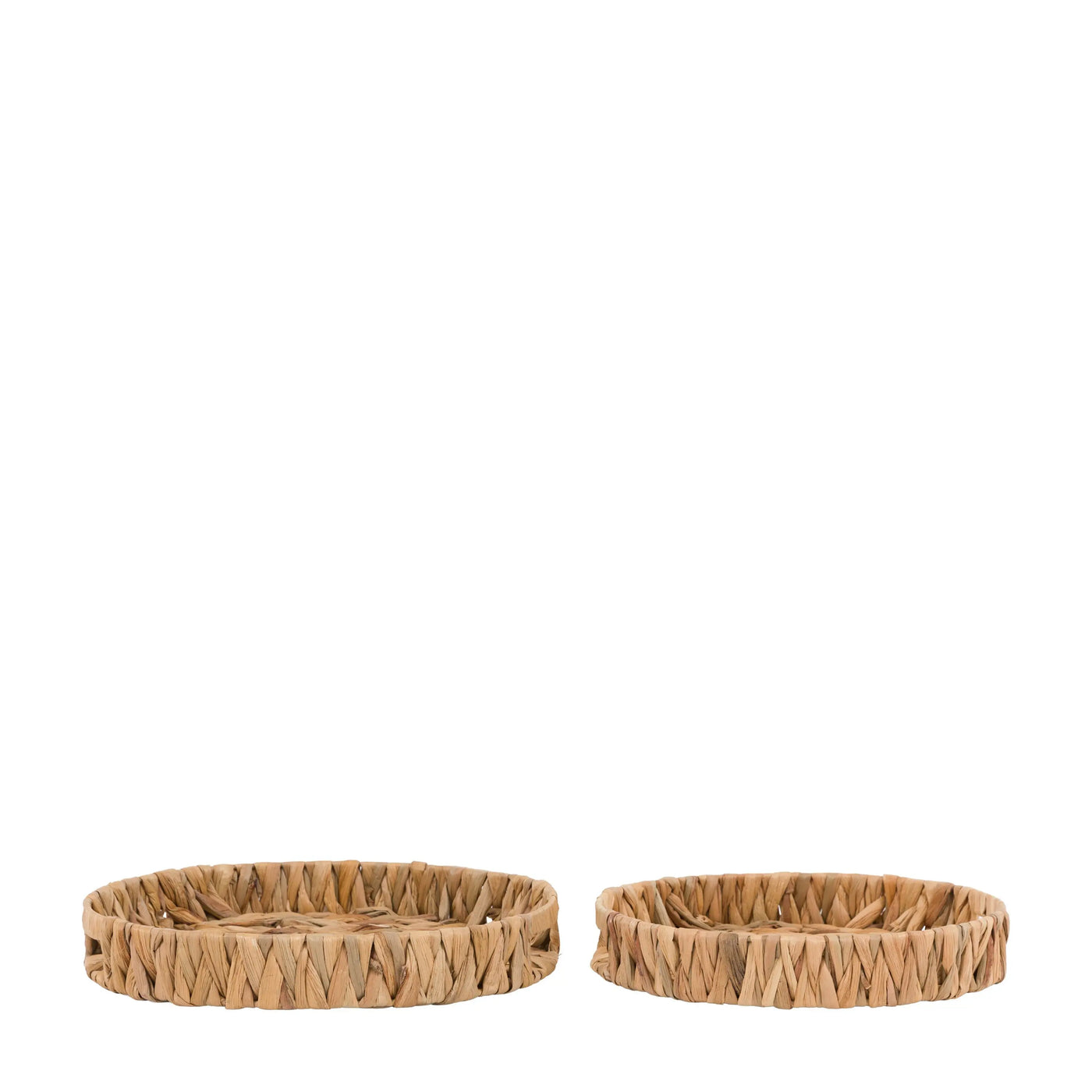 Woven Round Tray Natural Set of 2