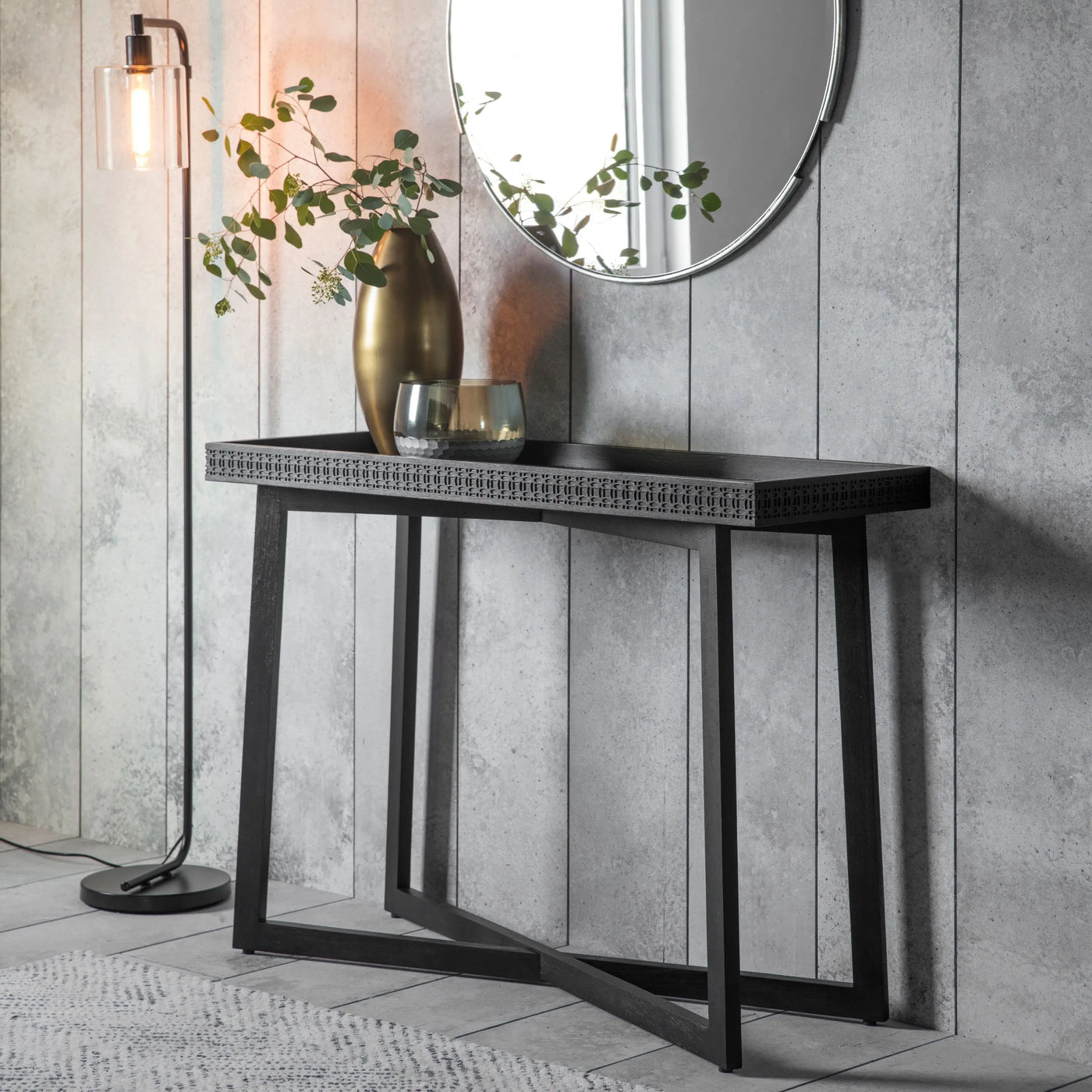 Boho Black Boutique Console Table