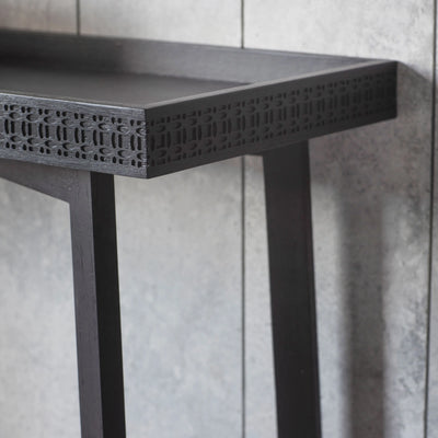 Boho Black Boutique Console Table