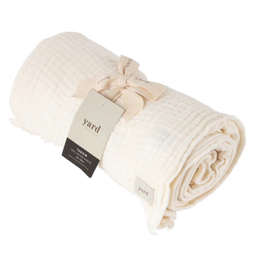 Muslin Throw White